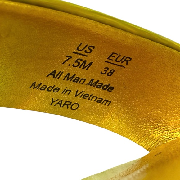 NWOT Sam Edelman Yaro Mimosa Gold Block Heel Ankle Strap Sandals Size 7.5M - Picture 16 of 16